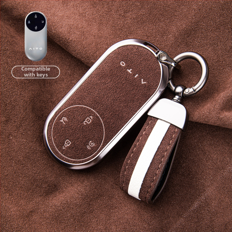 Binpai Alcantara futrola za ključ za Wenjie M9/M8 (24/25 modela) — vrhunski suede završetak, nije prilagodljivo