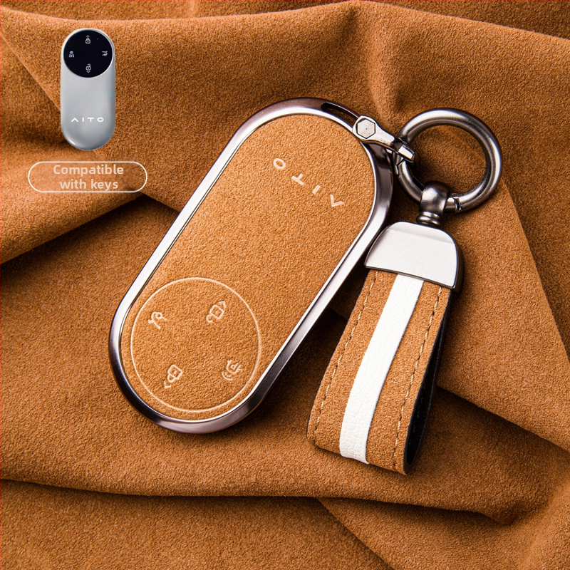 Binpai Alcantara futrola za ključ za Wenjie M9/M8 (24/25 modela) — vrhunski suede završetak, nije prilagodljivo