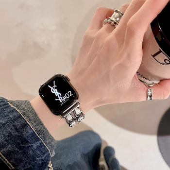 Metalni remen za Apple Watch s dvostrukim lancem, moderan dizajn, kopča na klik