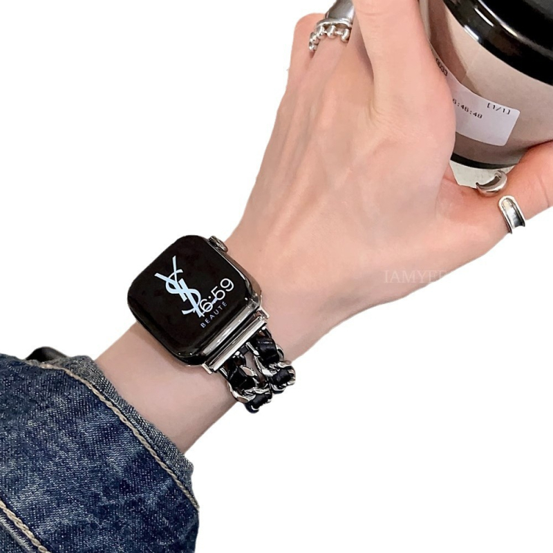 Metalni remen za Apple Watch s dvostrukim lancem, moderan dizajn, kopča na klik