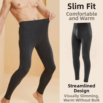 Meeste termilised pikad püksid sirge lõikega, keskmise vöökoha, puuvillane kangas, mikroelastsus