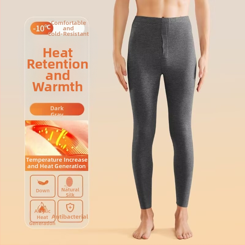 Meeste termilised pikad püksid sirge lõikega, keskmise vöökoha, puuvillane kangas, mikroelastsus