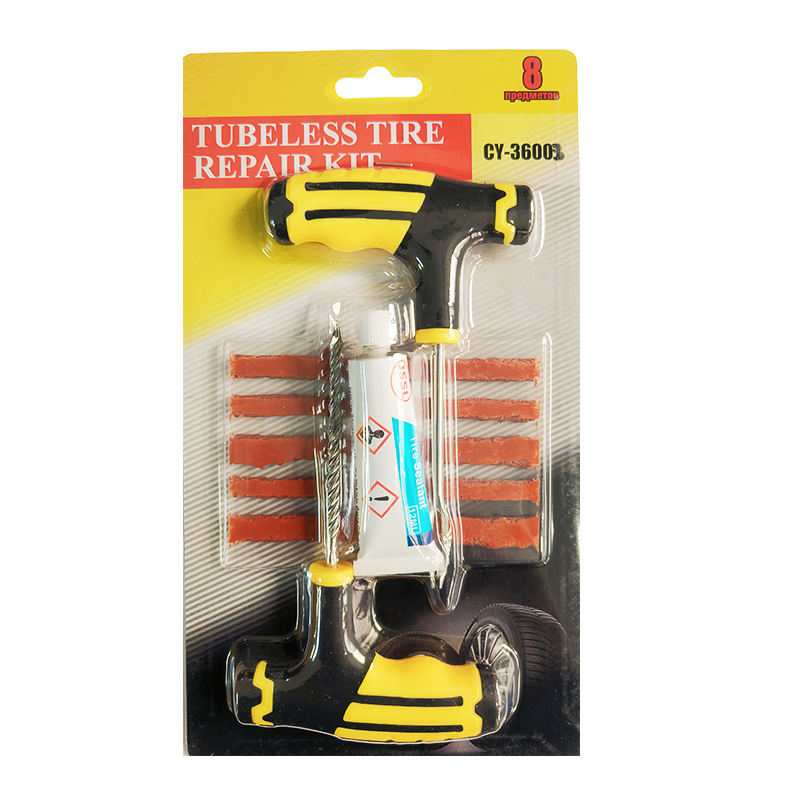 Riepu remonta komplekts no dzelzs un PP+PVC konstrukcijas, paredzēts motocikliem un elektriskajiem transportlīdzekļiem