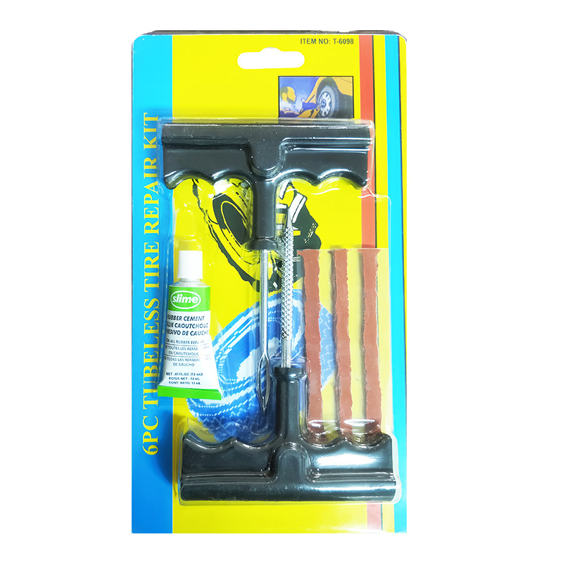 Riepu remonta komplekts no dzelzs un PP+PVC konstrukcijas, paredzēts motocikliem un elektriskajiem transportlīdzekļiem