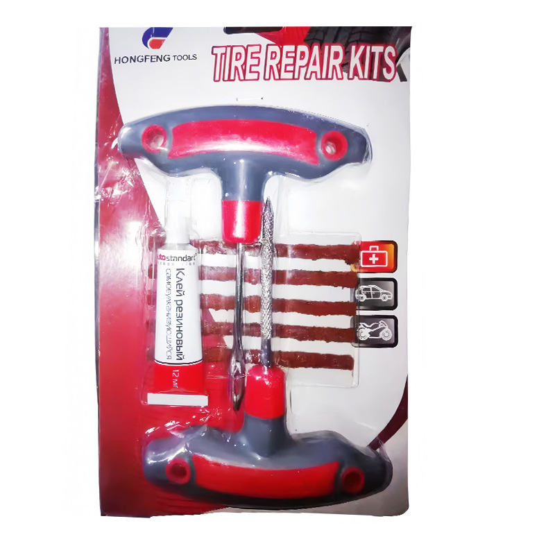 Riepu remonta komplekts no dzelzs un PP+PVC konstrukcijas, paredzēts motocikliem un elektriskajiem transportlīdzekļiem