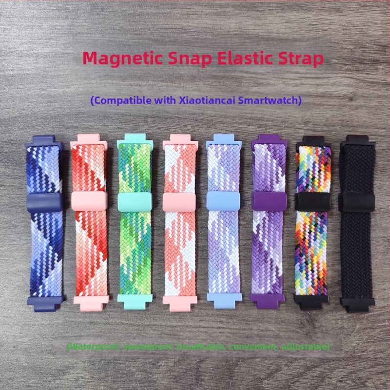 Ремеш за смарт часовник Little Genius, плетен найлонов ремък с магнитно закопчаване, съвместим със Z10/Z9/Z8/Z7/Z6S/Z5Q/D3/Q2A/D2 (Тегло: 10 g; Материал на ремъка: найлонова плитка; Закопчаване: магнитно; Съвместимост: Z10/Z9/Z8/Z7/Z6S/Z5Q/D3/Q2A/D2)