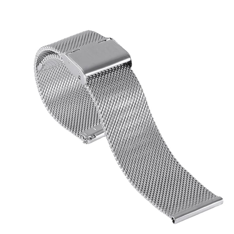 Стоманена каишка за смарт часовник, солидна конструкция с дизайн „три топчета“, бързо освобождаване и закопчалка с двойно натискане, съвместима с 22–24 мм интерфейс