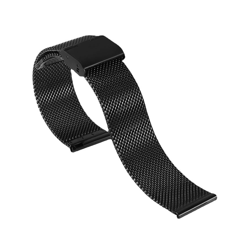 Стоманена каишка за смарт часовник, солидна конструкция с дизайн „три топчета“, бързо освобождаване и закопчалка с двойно натискане, съвместима с 22–24 мм интерфейс