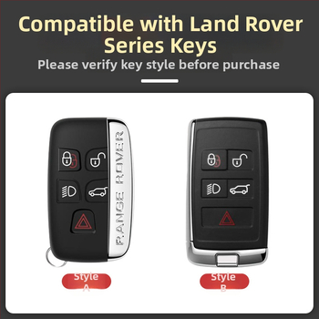 Land Rover võtmeümbris — ühildu Range Rover Evoque, Discovery 4, Velar, Freelander 2, Defender (Materjal: tsinkide segu; Bränd: PCS; Stiil: äriline; Kohandamine: Jah)