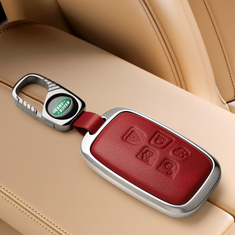 Land Rover võtmeümbris — ühildu Range Rover Evoque, Discovery 4, Velar, Freelander 2, Defender (Materjal: tsinkide segu; Bränd: PCS; Stiil: äriline; Kohandamine: Jah)