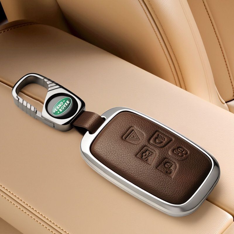 Land Rover võtmeümbris — ühildu Range Rover Evoque, Discovery 4, Velar, Freelander 2, Defender (Materjal: tsinkide segu; Bränd: PCS; Stiil: äriline; Kohandamine: Jah)