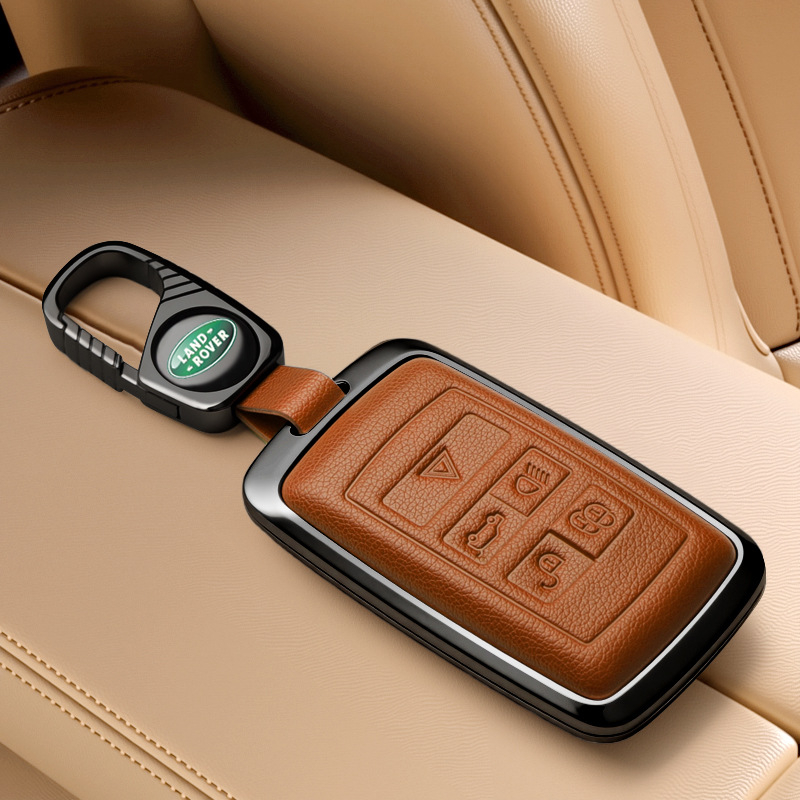Land Rover võtmeümbris — ühildu Range Rover Evoque, Discovery 4, Velar, Freelander 2, Defender (Materjal: tsinkide segu; Bränd: PCS; Stiil: äriline; Kohandamine: Jah)