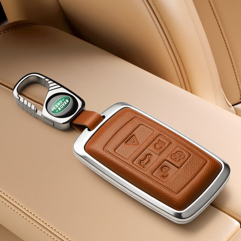 Land Rover võtmeümbris — ühildu Range Rover Evoque, Discovery 4, Velar, Freelander 2, Defender (Materjal: tsinkide segu; Bränd: PCS; Stiil: äriline; Kohandamine: Jah)