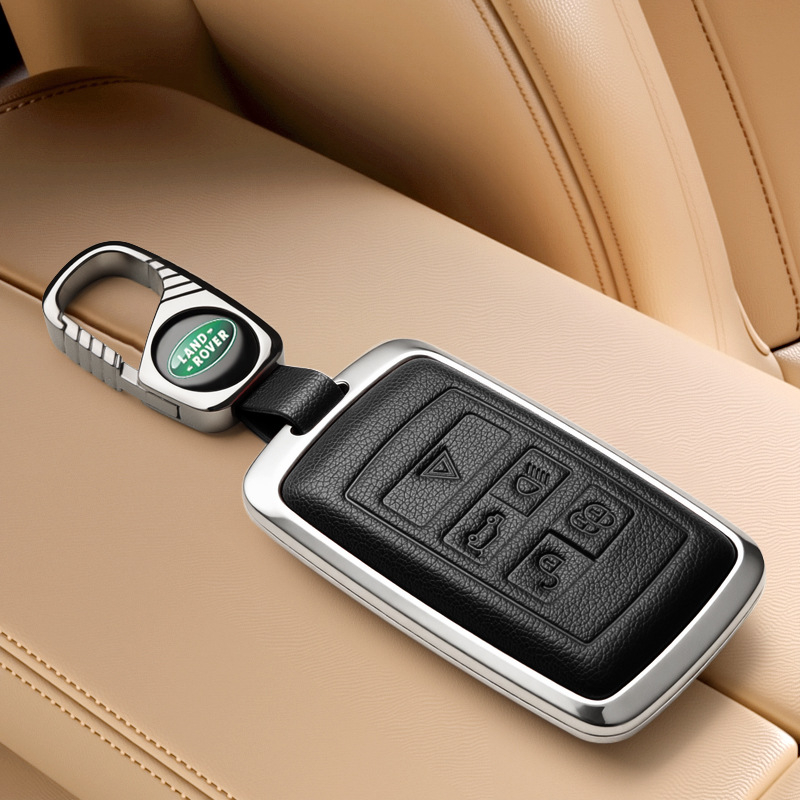 Land Rover võtmeümbris — ühildu Range Rover Evoque, Discovery 4, Velar, Freelander 2, Defender (Materjal: tsinkide segu; Bränd: PCS; Stiil: äriline; Kohandamine: Jah)