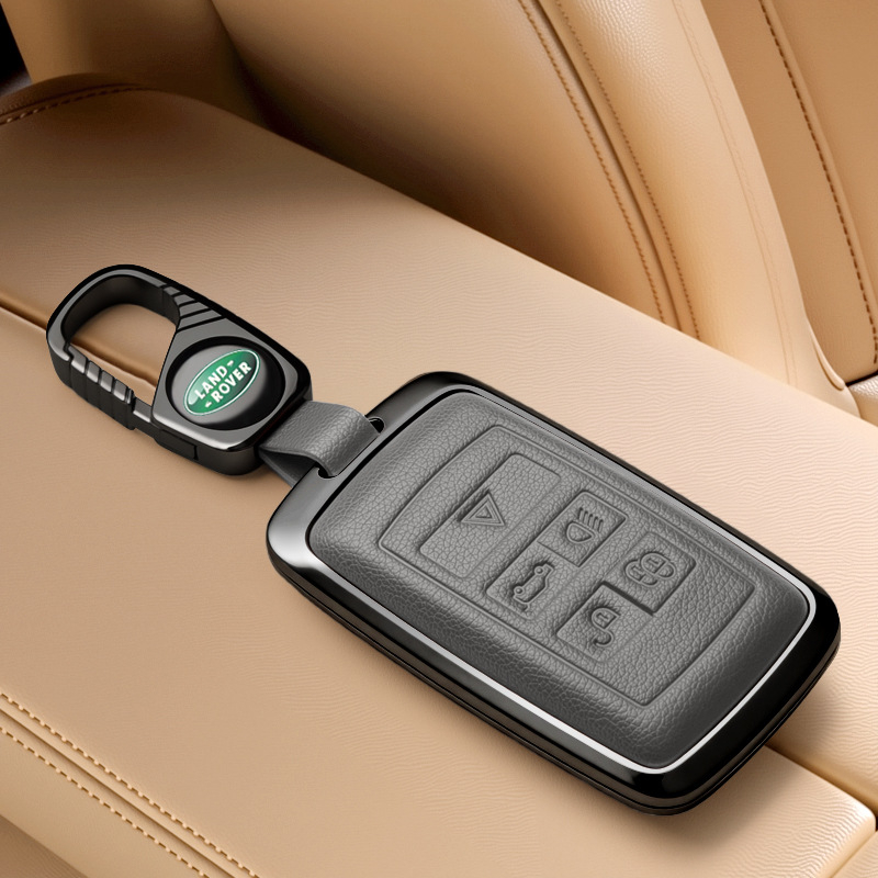 Land Rover võtmeümbris — ühildu Range Rover Evoque, Discovery 4, Velar, Freelander 2, Defender (Materjal: tsinkide segu; Bränd: PCS; Stiil: äriline; Kohandamine: Jah)