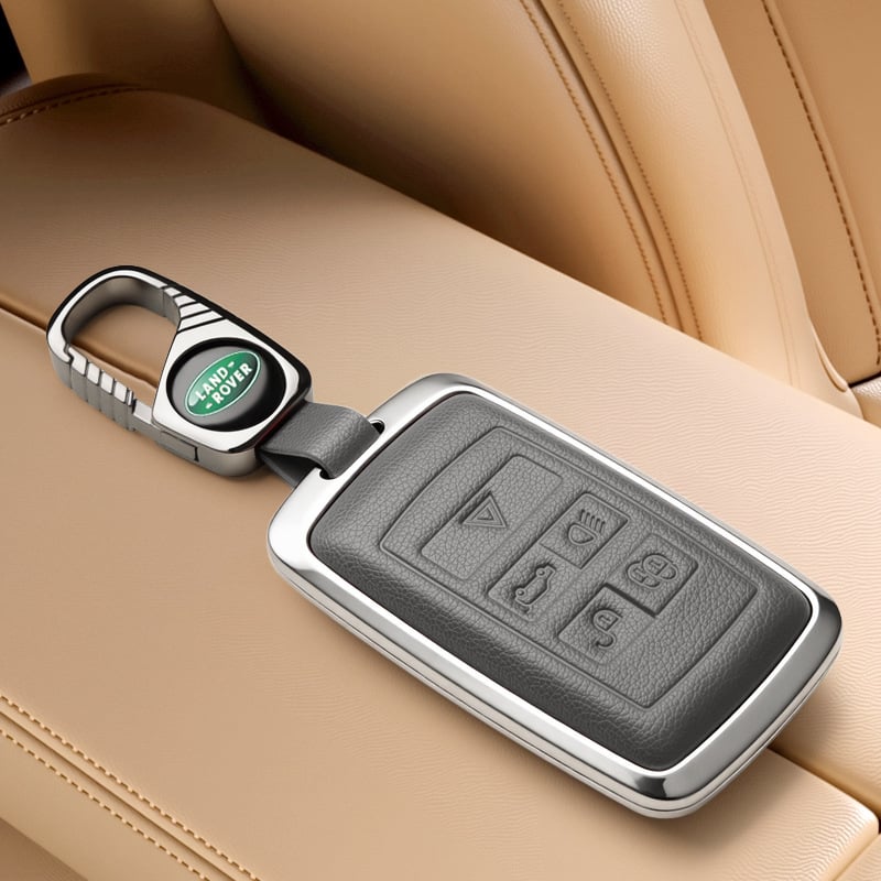 Land Rover võtmeümbris — ühildu Range Rover Evoque, Discovery 4, Velar, Freelander 2, Defender (Materjal: tsinkide segu; Bränd: PCS; Stiil: äriline; Kohandamine: Jah)