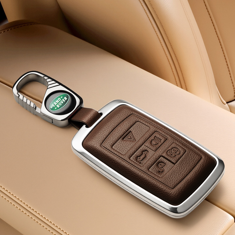 Land Rover võtmeümbris — ühildu Range Rover Evoque, Discovery 4, Velar, Freelander 2, Defender (Materjal: tsinkide segu; Bränd: PCS; Stiil: äriline; Kohandamine: Jah)