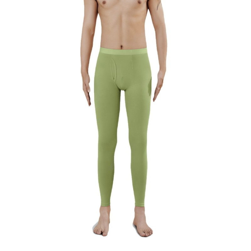 Muške termalne hlače od čistog pamuka, visoki struk, odvlačenje vlage i generiranje topline, bazni sloj za hladno vrijeme