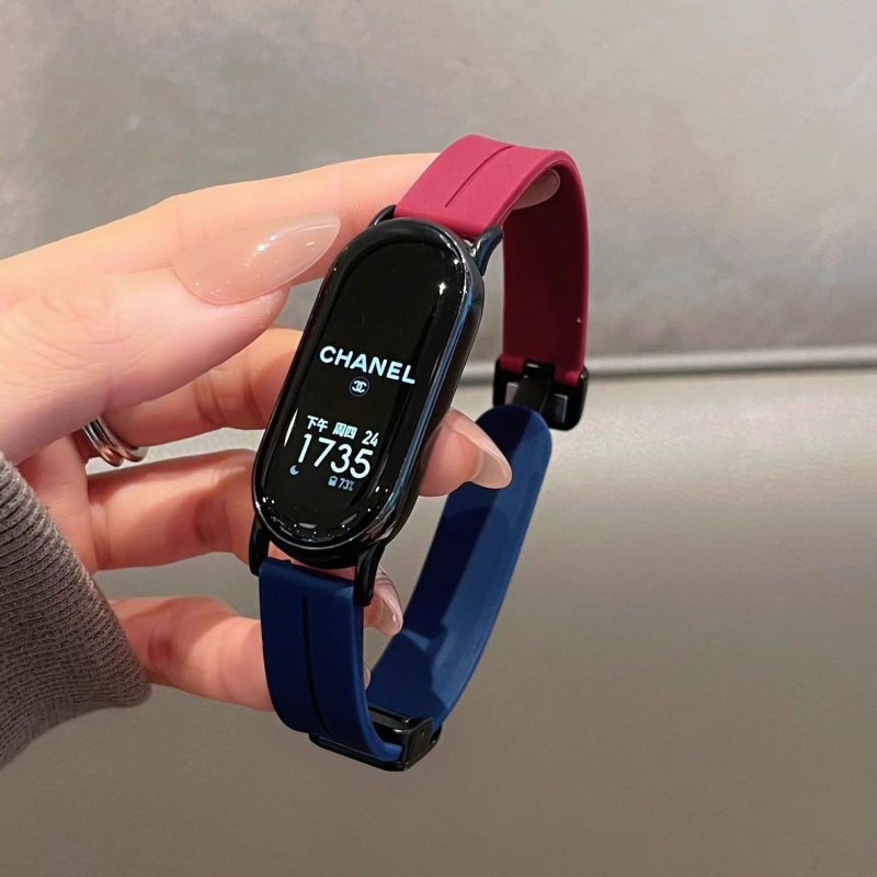 Силиконова гривна за Xiaomi Mi Band 9 с NFC магнитна сгъваща катарама – дишаща лятна спортна каишка