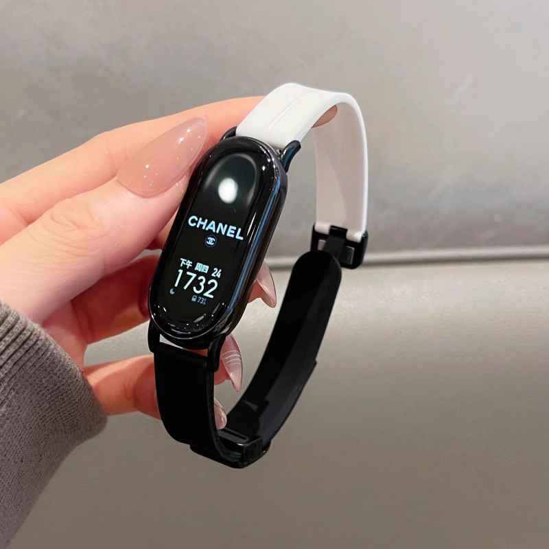 Силиконова гривна за Xiaomi Mi Band 9 с NFC магнитна сгъваща катарама – дишаща лятна спортна каишка