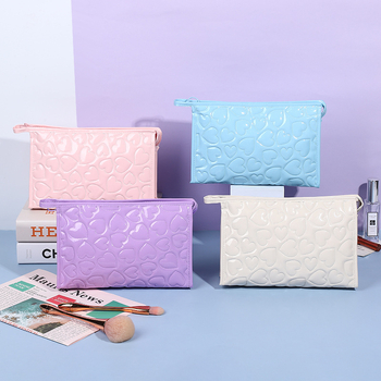 Ceļojumu kosmētikas soma, poliesters, motīvs Mīlestība, ģeometriska forma, svaigs un salds stils, sievietēm