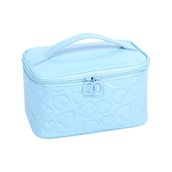 Ceļojumu kosmētikas soma, poliesters, motīvs Mīlestība, ģeometriska forma, svaigs un salds stils, sievietēm