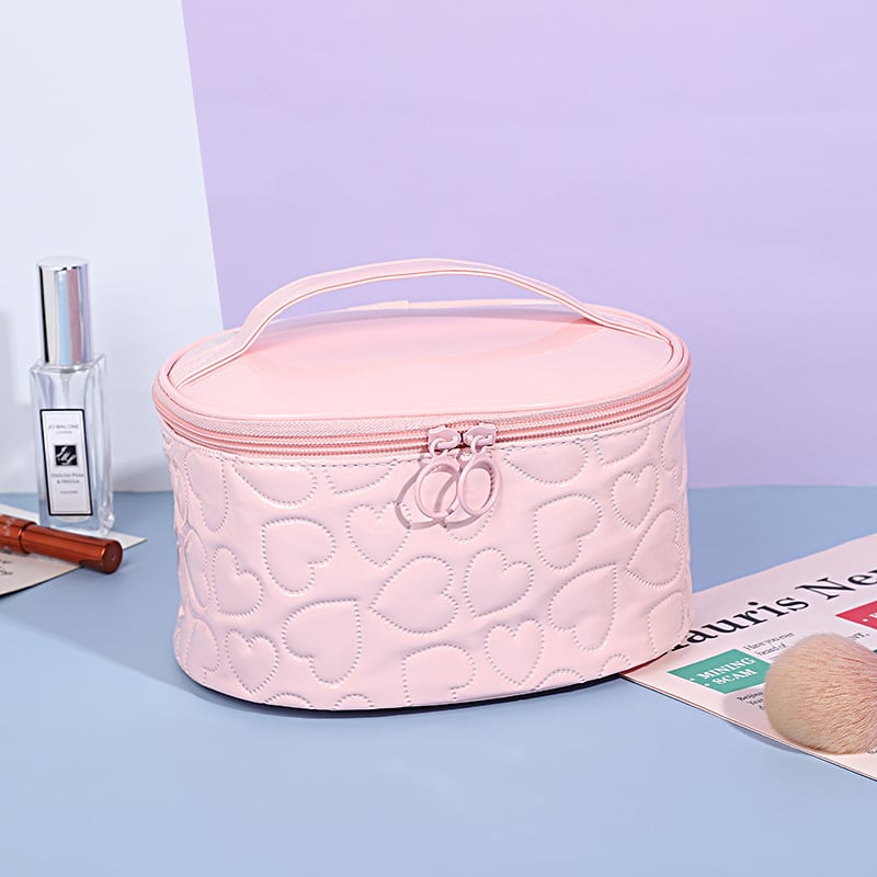 Ceļojumu kosmētikas soma, poliesters, motīvs Mīlestība, ģeometriska forma, svaigs un salds stils, sievietēm