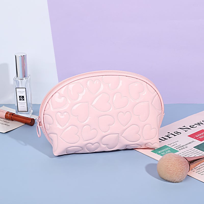 Ceļojumu kosmētikas soma, poliesters, motīvs Mīlestība, ģeometriska forma, svaigs un salds stils, sievietēm