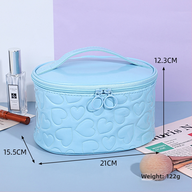 Ceļojumu kosmētikas soma, poliesters, motīvs Mīlestība, ģeometriska forma, svaigs un salds stils, sievietēm