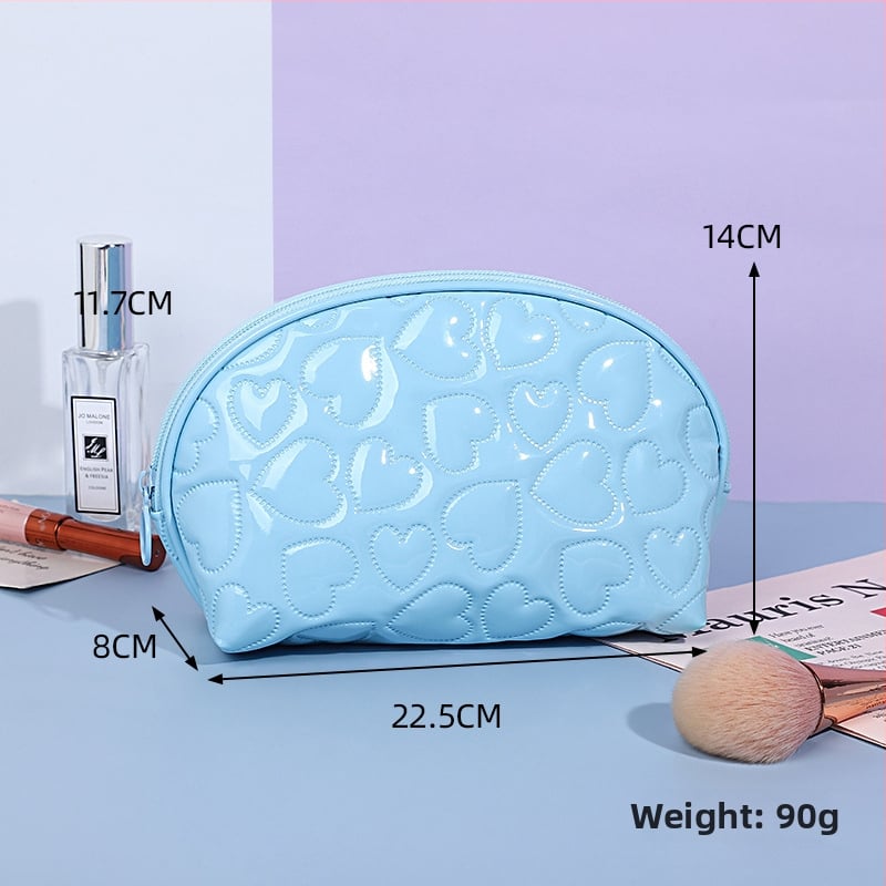 Ceļojumu kosmētikas soma, poliesters, motīvs Mīlestība, ģeometriska forma, svaigs un salds stils, sievietēm