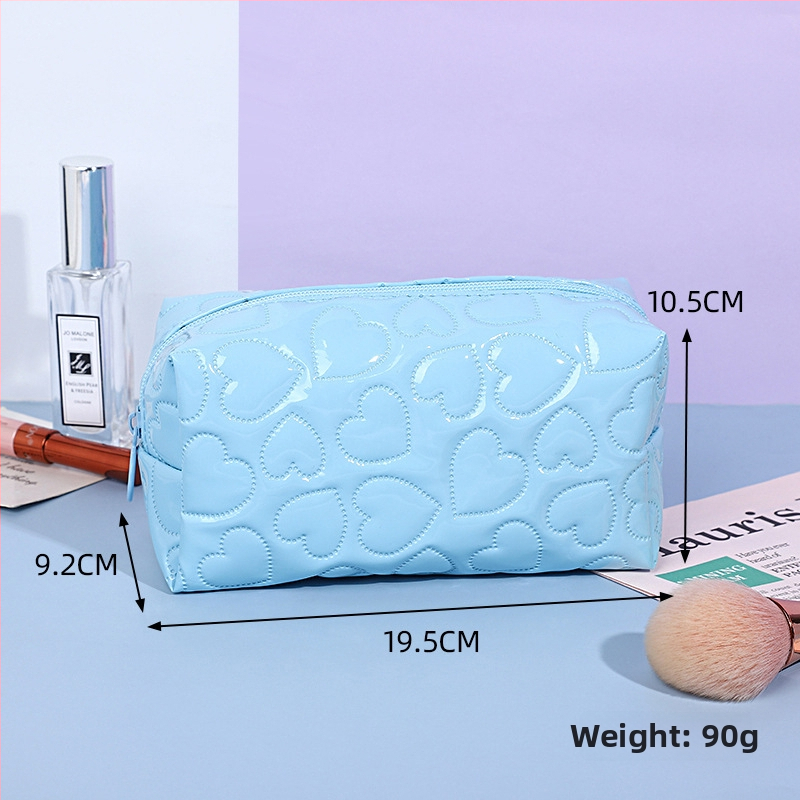 Ceļojumu kosmētikas soma, poliesters, motīvs Mīlestība, ģeometriska forma, svaigs un salds stils, sievietēm