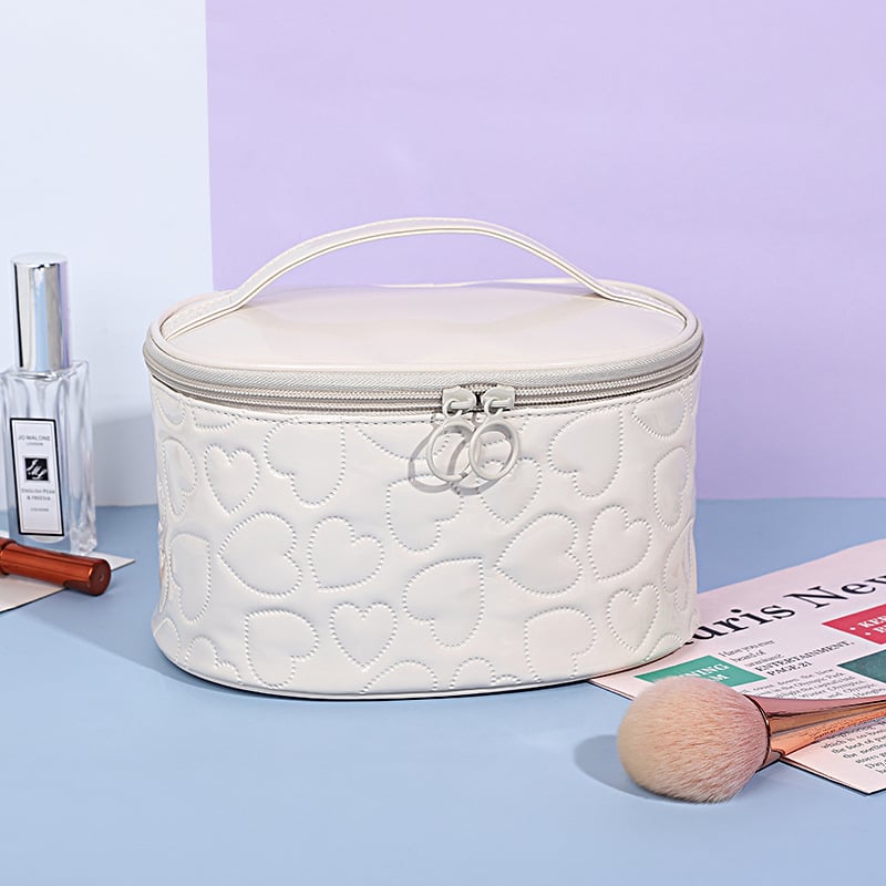 Ceļojumu kosmētikas soma, poliesters, motīvs Mīlestība, ģeometriska forma, svaigs un salds stils, sievietēm