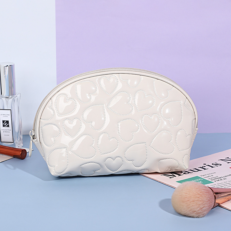 Ceļojumu kosmētikas soma, poliesters, motīvs Mīlestība, ģeometriska forma, svaigs un salds stils, sievietēm