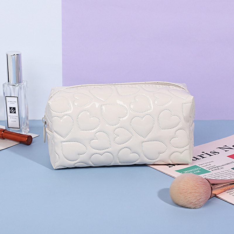 Ceļojumu kosmētikas soma, poliesters, motīvs Mīlestība, ģeometriska forma, svaigs un salds stils, sievietēm