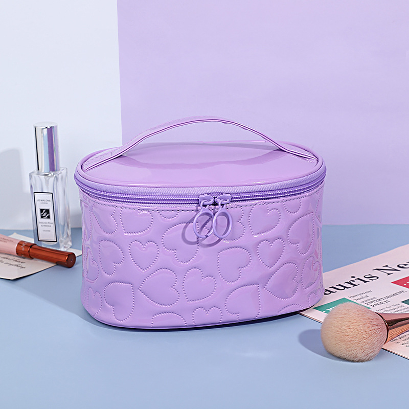 Ceļojumu kosmētikas soma, poliesters, motīvs Mīlestība, ģeometriska forma, svaigs un salds stils, sievietēm