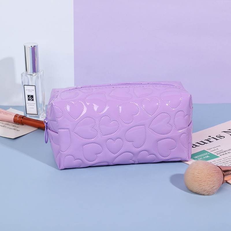 Ceļojumu kosmētikas soma, poliesters, motīvs Mīlestība, ģeometriska forma, svaigs un salds stils, sievietēm