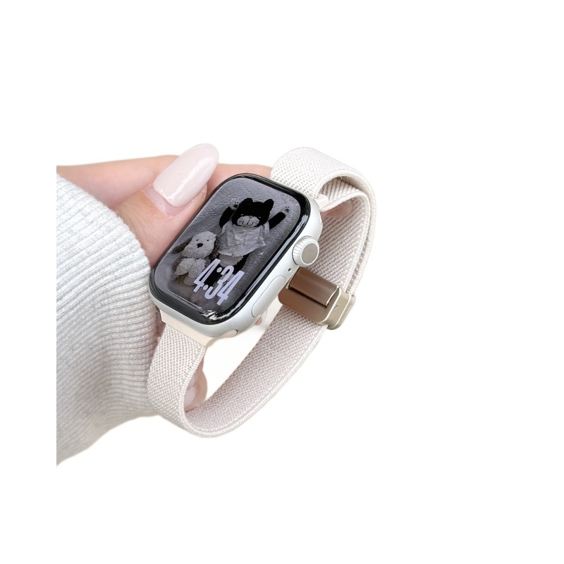 Найлоново преплетен каиш за Apple Watch с магнитно закопчаване – спортен стил, съвместим с Apple Watch, регулируем размер на интерфейса