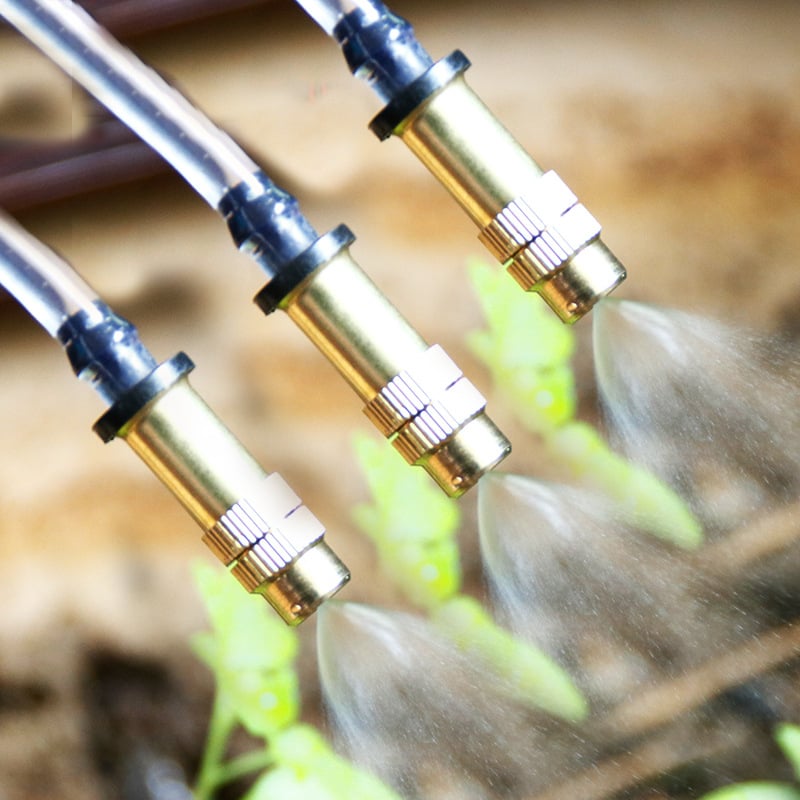 Свързвач за капково напояване – универсален регулируем накрайник, бърза връзка, тройна връзка