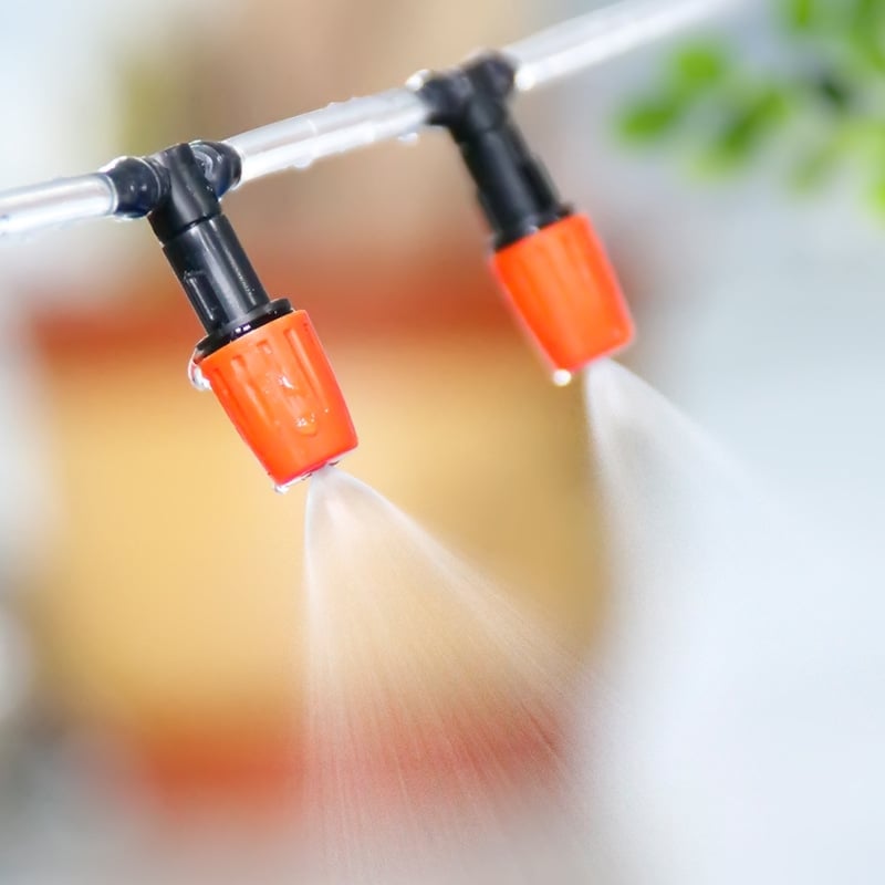 Свързвач за капково напояване – универсален регулируем накрайник, бърза връзка, тройна връзка