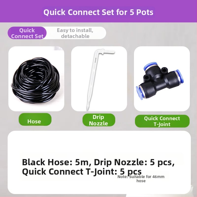 Свързвач за капково напояване – универсален регулируем накрайник, бърза връзка, тройна връзка