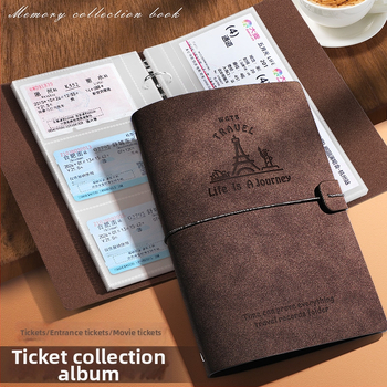 PU odos knyga depozitų ir bilietų laikymui – filmo bilietas, traukinio bilietas ir greitojo traukinio bilietas – Prekės ženklas Reverse, Modelis Bill collection book, Produkto kodas 766439295239