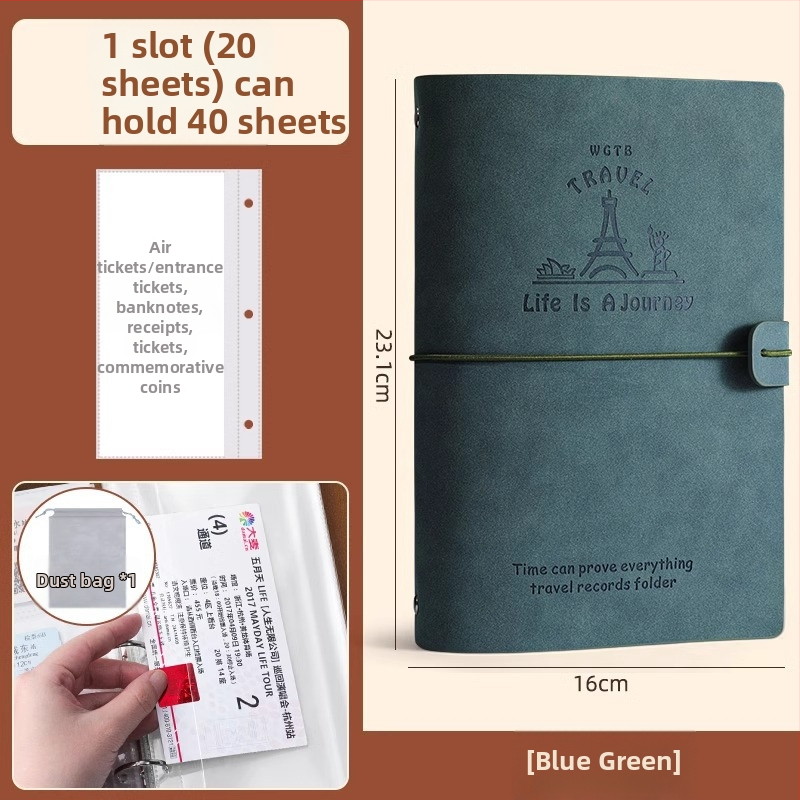 PU odos knyga depozitų ir bilietų laikymui – filmo bilietas, traukinio bilietas ir greitojo traukinio bilietas – Prekės ženklas Reverse, Modelis Bill collection book, Produkto kodas 766439295239