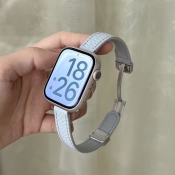 Кожена каишка за часовник Forest Wolf, естествена кожа, магнитно закопчаване, модерен стил