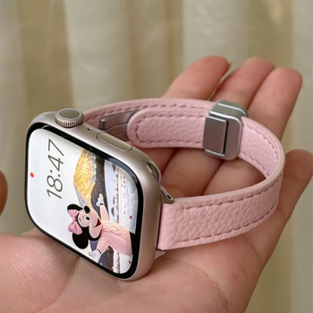 Кожена каишка за часовник Forest Wolf, естествена кожа, магнитно закопчаване, модерен стил