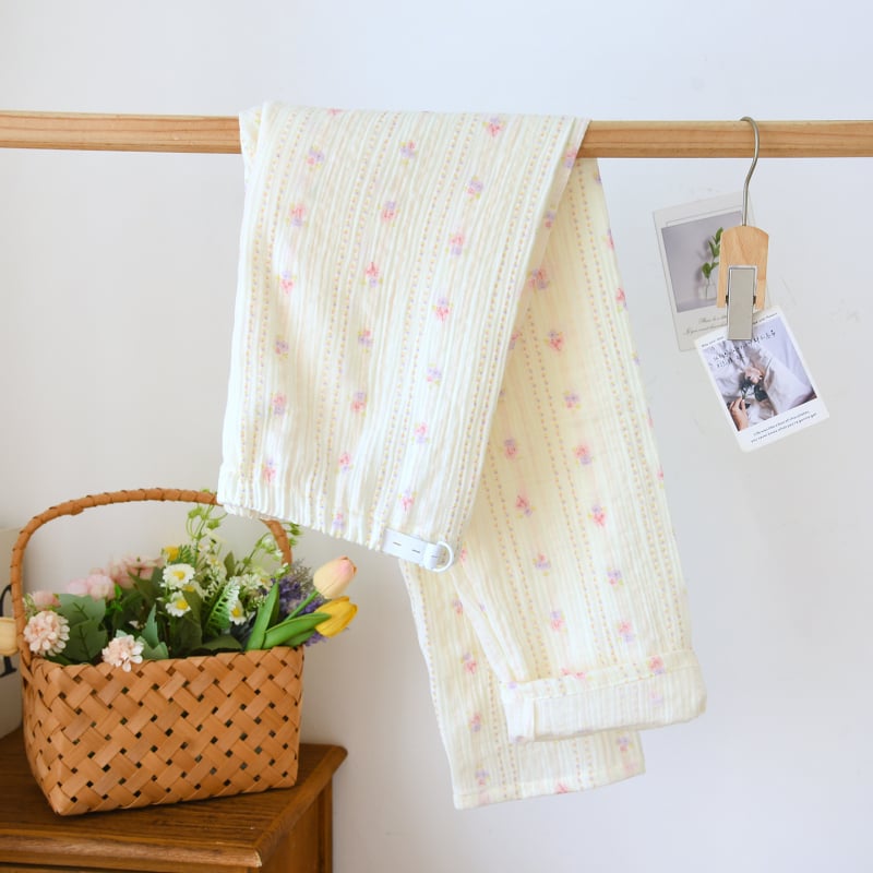 Rasedatele mõeldud magamis-püksid, 100% puuvill, vaba lõige, pikad, ei piira kõhtu, sobib kõigile aastaaegadele