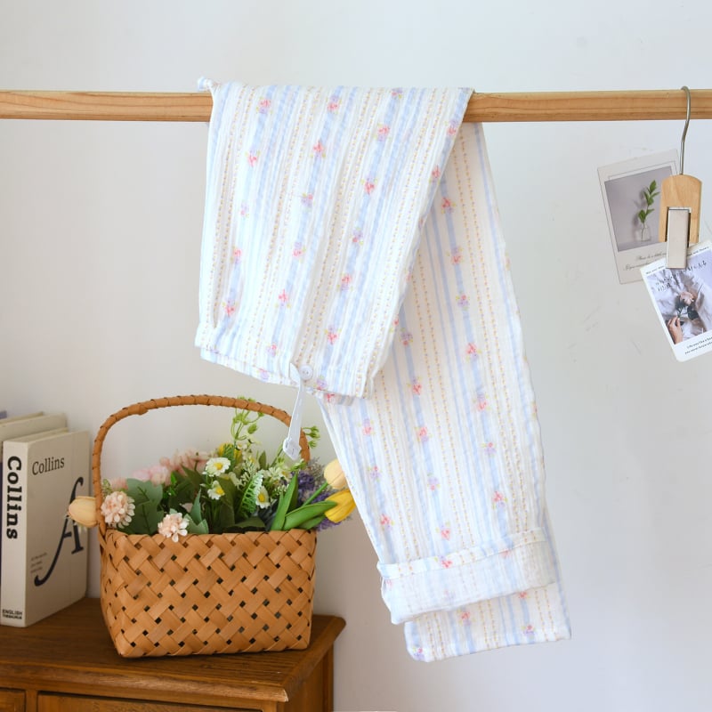 Rasedatele mõeldud magamis-püksid, 100% puuvill, vaba lõige, pikad, ei piira kõhtu, sobib kõigile aastaaegadele