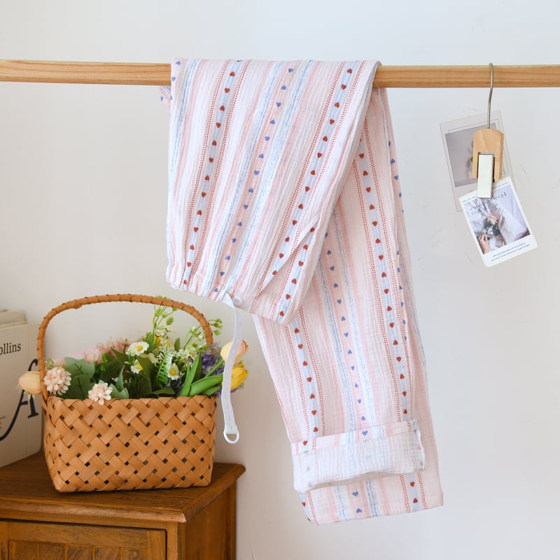 Rasedatele mõeldud magamis-püksid, 100% puuvill, vaba lõige, pikad, ei piira kõhtu, sobib kõigile aastaaegadele