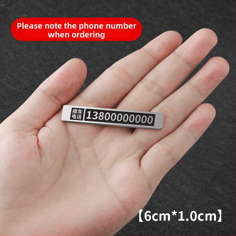 Pagaidāmā stāvvietas numura plāksne automašīnai, metāla rotājums numura pārvietošanai, pielāgošana pieejama; logotipa drukāšana nav iespējama; modelis: sīkāka informācija