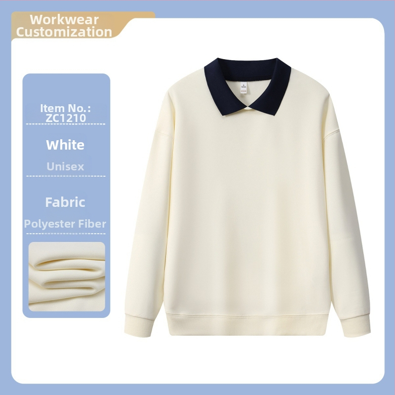 Meeste pikkade varrukatega polüestrist sviiter logoga, kohviku/teemaja personali jaoks