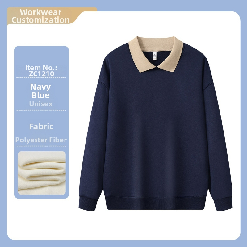 Meeste pikkade varrukatega polüestrist sviiter logoga, kohviku/teemaja personali jaoks